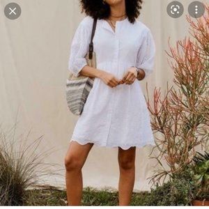 Matilda Jane Good Hart Eyelet Dress Large White NWT